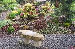 basalt stone bench custom made by Northwest projects in empress garden